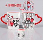 Caneca Casal Engraçada Criativa Presente Para Namorado Namorada Alça de Coração