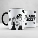 Caneca Casal Te Amo Visse Xícara Porcelana Estampada Nordestina Presente Personalizado Caneca Casal Te Amo Visse Xícara Porcelana Estampada Nordestina Presente Personalizado