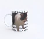 Caneca Cat A A A A A Gatinho Personalizada Porcelana Meme Gato Engraçada