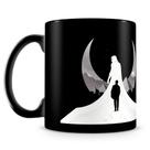 Caneca Cavaleiro da Lua 325ml - 100% Preta - Cerâmica de Alta Qualidade