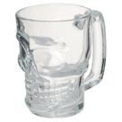 Caneca Caveira Transparente De Chopp Cerveja Em Vidro Com Alça 370ML - Mimo Style