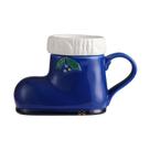 Caneca Ceramic Blue Christmas Boot, capacidade de 350 ml