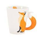 Caneca Ceramic Fox com capacidade de 350 ml com alça traseira 3D