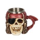 Caneca Ceramic Pirate Skull 350 ml com forro de aço inoxidável Caneca Ceramic Pirate Skull 350 ml com forro de aço inoxidável