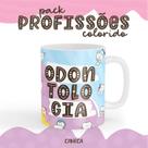 Caneca Cerâmica Color Profissão Odontologia