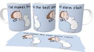 Caneca Cerâmica copo Cats makes the best alarm clock