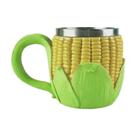 Caneca Cerâmica de Milho com Forro de Aço Inoxidável, Capacidade de 350 mL
