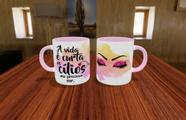 Caneca ceramica - estampa cilios
