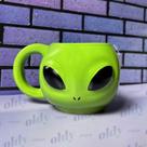 Caneca Cerâmica ET 300ml Alienígena Extraterrestre Diferente