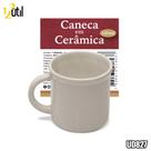 Caneca cerâmica lisa 160ml 90mmx90mmx70mm
