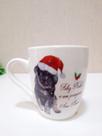 Caneca Cerâmica Natal Cônica Animais 240ml