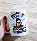 Caneca cerâmica para café tema pai pescaria/ dia dos pais