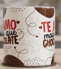 Caneca Cerâmica Te Amo Mais Que Chocolate 325ml Presente Romântico