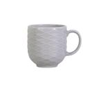 Caneca Chá Café Cinza Relevo Ondas 402 ml Germer Porcelanas Caneca Chá Café Cinza Relevo Ondas 402 ml Germer Porcelanas