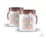 Caneca chocolate quente, netfleix, amor Caneca chocolate quente, netfleix, amor