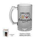 Caneca Chopp Jateada Caneca Cheia Coração Vazio