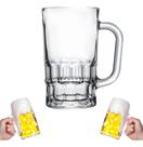 Caneca Chopp Vidro Copo Cerveja Festa Transparente 300ml