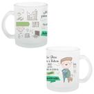 Caneca Chopp Vidro Jateado Profissão Administração ADM RH 325ml 1 Unidade Mod. 01 + Caixinha