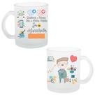Caneca Chopp Vidro Jateado Profissão Administração ADM RH 325ml 1 Unidade Mod. 03 + Caixinha