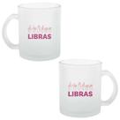 Caneca Chopp Vidro Jateado Sinais Libras 325ml - 1 Unidade + Caixinha