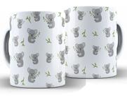 Caneca Coala Divertida Porcelana Xícara 325ml + Caixa Presente
