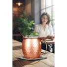Caneca Cobre Puro Martelada 500ml Bronze - Drink Gelado
