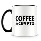 Caneca Coffee & Crypto - Cerâmica Premium 325ml