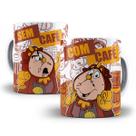 Caneca Cogsworth A bela e a fera Com Café Sem Café Porcelana