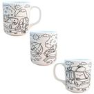 Caneca Colorir Pinta Repinta Porcelana com Desenhos Sortidos para Adultos e Crianças Caneca Colorir Pinta Repinta Porcelana com Desenhos Sortidos para Adultos e Crianças