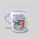 Caneca com Alça de Coração Stitch - Feliz Páscoa Caneca com Alça de Coração Stitch - Feliz Páscoa