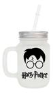 Caneca Com Canudo Harry Potter Mason Jar