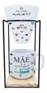 Caneca Com Coador Em Porcelana + Suporte Mães - Xícaras