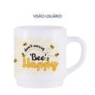 Caneca com Frases MUG Motivacional Bee Happy 310ml