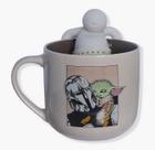 Caneca com Infusor Chá Disney Mandalorian Baby Yoda 350 ML Cor:Branca