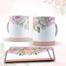 Caneca com tema floral