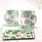Caneca com tema floral