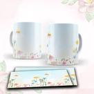 Caneca com tema floral