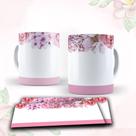 Caneca com tema floral