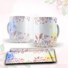 Caneca com tema floral