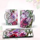 Caneca com tema floral