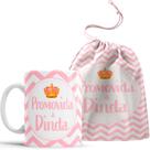 Caneca Convite Madrinha de Batismo Dinda