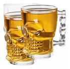 Caneca Copo De Chopp Caveira Viking Rock Style Vidro 515 ML Resistente