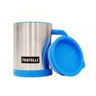 Caneca Copo Mixer De Inox Com Tampa 350ml - Fratelli Caneca Copo Mixer De Inox Com Tampa 350ml - Fratelli