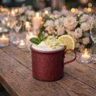 Caneca Copo Moscow Mule Alumínio Cor Vinho Fosca 350ml