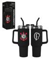 Caneca Copo Térmico Up 1,2 L Time Corinthians Oficial Canudo - Visujoias