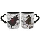 Caneca Coração Casal Heróis Presente Namorados Geek Caneca Coração Casal Heróis Presente Namorados Geek