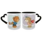 Caneca Coração Casal Ursinhos Presente Criativo Namorados