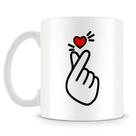 Caneca Coração K-pop Personalizada de Porcelana