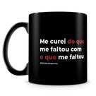 Caneca Coração Remendado - 100% Preta - Trechos de Poesia Caneca Coração Remendado - 100% Preta - Trechos de Poesia