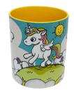 Caneca Coração Rosa Personalizada Unicórnio Encantado